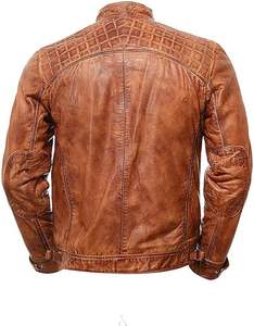 Veste en cuir à capuche de haute qualité pour hommes, col montant, manches longues, toile unique et personnalisable, mode hivernale - Product Image 4