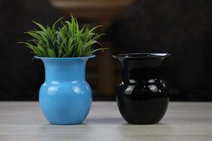 Wholesale Modern Round Decorative Flower Geometric Pattern Home Decor Small Glazed Ceramic Pots for Indoor Plants - Product Image 3