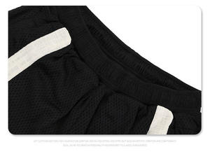 Men's New Design Custom Summer Mesh Sports Shorts Quick Drying Breathable Hiphop Windproof Fashion Mid Waist <b>Elastic</b> Closure - Product Image 2