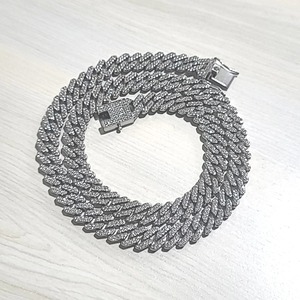 Chaîne à maillons en or jaune Hip Hop, or massif 14 carats de haute qualité, moissanite VVS certifiée IGI, diamant de mariage personnalisé pour homme - Product Image 5