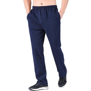 Pantalon décontracté en toile pour homme, modèle hiver, dernière collection, respirant, taille haute, coupe droite, en promotion - Product Image 1