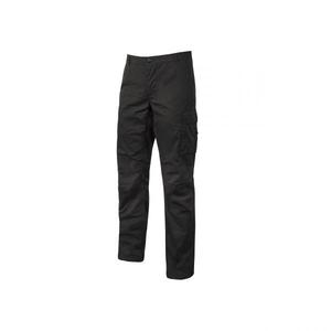 Pantalon de travail en toile de coton extensible noir océan U-POWER - Product Image 1