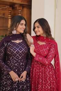 Nuevo 2024 El último diseñador de alta demanda Venta caliente Faux Blooming vestido con lentejuelas y bordado Fabricación DE TRABAJO DE LA India - Product Image 5