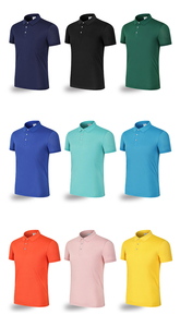 Logotipo personalizado de alta calidad transpirable uniforme liso en blanco Polo camiseta bordada hombres Golf poliéster Polo camisas conjunto - Product Image 2