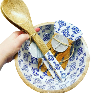 Bol de service en bois émaillé personnalisé bol pour soupe saladier bol en résine époxy à utiliser pour servir les desserts lors d'occasions spéciales - Product Image 3