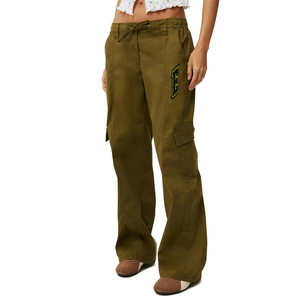 Pantalones Cargo de Lona para Hombre, Diseño de Cintura Media, Transpirables, de Secado Rápido, Estilo Acampanado, Cómodos, de Algodón, para Uso en Exteriores, con Botones - Product Image 3
