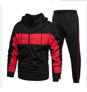 Chándal de entrenamiento de fútbol personalizable informal de 100% algodón para hombre, conjuntos transpirables de dos piezas con remolque para invierno a rayas para jóvenes - Product Image 6