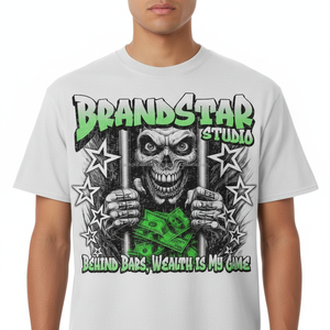 High Quality Eco-Friendly Heavyweight Boxy Oversized Streetwear T-<b>Shirt</b> Custom Screen Print Heavy Cotton Cropped Graphic <b>Men</b> - Product Image 3