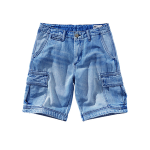 Pantalones cortos vaqueros de secado rápido de algodón para hombre, talla XS, 100%, patrón sólido, rasgado, informal, malla, Logo, decoraciones, deportes personalizados, respetuosos con el medio ambiente - Product Image 2