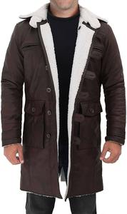 เสื้อคลุมยาวหนังแท้หนาสำหรับผู้ชายคอลเลคชั่นฤดูหนาวเสื้อโค้ทหนังให้ความอบอุ่นจาก2025 - Product Image 2