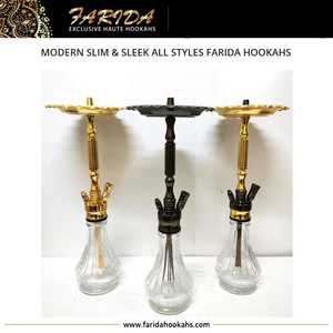 Farida hookahs ดีไซน์เรียบหรูแบบบางดีไซน์สวยงามเคลือบด้วยทองเหลืองผู้ผลิตโดยตรง - Product Image 3