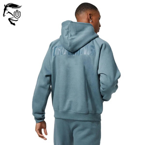 Chándal y chándal personalizados para hombre con estampado de silicona de alta calidad y en 500 GSM algodón polar traje de dos piezas para hombre - Product Image 4
