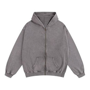 Top qualité prix de gros lavage à l'acide à capuche pour hommes lourds hommes blanc coupe régulière luxe hommes lavé à l'acide à capuche - Product Image 1