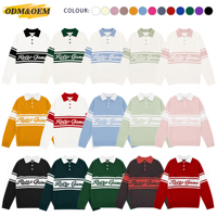 Pull-over en jacquard personnalisé avec logo, vêtements de golf, pull unisexe surdimensionné, col polo, pulls en tricot pour hommes, tailles plus grandes