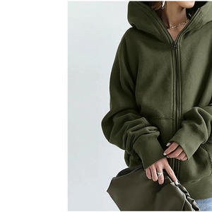 El mejor Color Mujer Sudaderas con capucha Sudadera Oversize Nueva llegada Ropa de calle de manga larga para invierno 100% Sudadera de algodón para mujer - Product Image 3