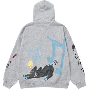 Vente en gros de sweatshirts à capuche avec logo personnalisé gris pour femmes sweatshirts à capuche chauds pour l'hiver sweatshirts à capuche respirants pour femmes - Product Image 2