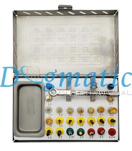 Kit d'implants dentaires manuels réutilisables Dogmatic International, 25 pièces, certifié CE Classe I, en acier inoxydable, pour insertion et extraction - Product Image 1