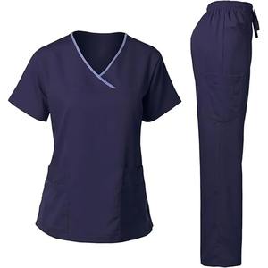 Conjuntos de Uniformes Médicos de Invierno de Manga Corta, Tejidos y Estampados Personalizados de Alta Calidad Profesional, Estilo Moderno, de Algodón y Poliéster - Product Image 2