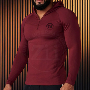 Nueva Llegada, Sudaderas con Capucha de Compresión de Alta Calidad, Transpirables y Ligeras, para Hombre, Tallas Grandes, Diseño Personalizado, Material de Spandex/Poliéster - Product Image 2