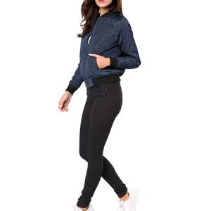 Chaqueta Bomber Acolchada para Mujer, Hecha a Medida, en Oferta |   Ropa de Otoño/Invierno Transpirable y Resistente al Viento de Poliéster/Nailon |   Servicio OEM de Logotipo Personalizado - Product Image 6