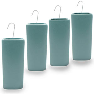 4-Piece Set of Ceramic Radiator Water <b>Evaporators</b> 8x4x19cm Size with S-Hook Green Humidifiers - Product Image 1