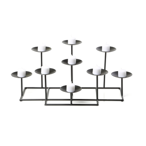 Candelabro Decorativo de Metal con Diseño Único de 9 Brazos, Portavelas Popular para Decoración de Bodas y Exhibición en el Hogar - Product Image 6