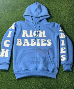 Sweat à capuche surdimensionné à fermeture éclair en coton 100% avec logo personnalisé pour homme, épais, lourd, épaules tombantes, hiver, avec poche - Product Image 4