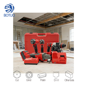 Profession elles 4-teiliges Lithium-Elektro werkzeugset Eck mühle Elektro bohrmaschine Elektro schlüssel bürsten los-Hohe Effizienz - Product Image 2