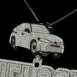 Pendentif de charme de haute qualité unisexe Hip Hop Christian Party Jewelry personnalisé en argent sterling 925 plaqué or 10 carats certifié GIA VVS - Product Image 3