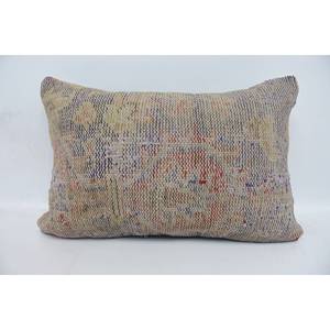 Premium Beige Kantha <b>Patchwork</b> Wool Pillow 16x24 Inch Luxury Vintage Woven Pattern Portable <b>Bedding</b> Fluffy Square Ring Features - Product Image 1