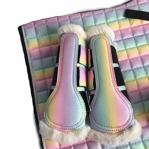 Buena venta ajustable mejor Material cómodo caballo botas medicina bota caballo accesorios polar brillo tendón botas - Product Image 5