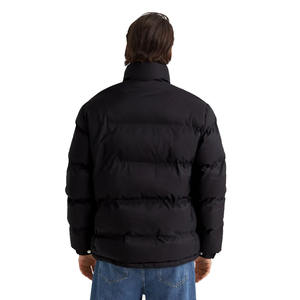 2023 hiver hommes matelassé bulle veste col montant avant fermeture éclair poches noir toile col montant avant fermeture éclair poches grand - Product Image 5