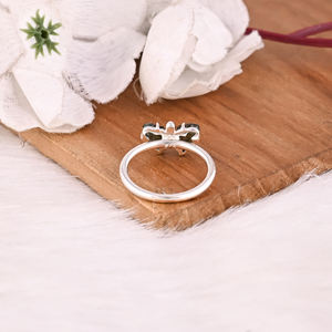 Natural Bio Tourmaline Carving Stone 925 Sterling Silver Party Wear Rings Natural Stone Handmade Rings Women Jewelry - Product Image 4