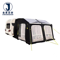 Tente de camping gonflable portable anti-UV résistante à l'eau kaki avec pompe à air 6 ㎡   pour une famille de 4 personnes