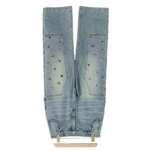 Pantalones góticos de nuevo estilo de alta calidad para hombres con hebillas correas cremallera detalles cadena y cómodo diseño ajustado - Product Image 6