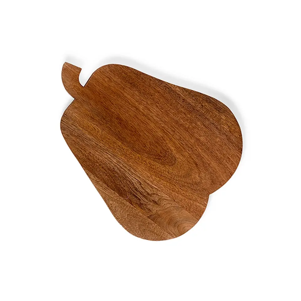 מנגו עץ קרש חיתוך עם אגס צורת עבור מסעדה באיכות גבוהה עץ חיתוך בלוקים עבור מלון במחיר זול עבור מכירה