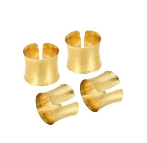 Porte-serviettes en métal, classique, écologique, luxueux, élégant, forme ronde, haute qualité, largeur 2,5 cm, pour la maison, les mariages, les cadeaux - Product Image 6