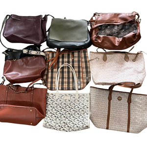 Sac fourre-tout décontracté unisexe en cuir véritable d'occasion avec décoration en perles, grande capacité, sac à bandoulière pour femme - Product Image 1