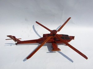 Gia nhien เฮลิคอปเตอร์ไม้อาปาเช่งานประดิษฐ์ทำจากไม้ดีไซน์ตามสั่ง - Product Image 3