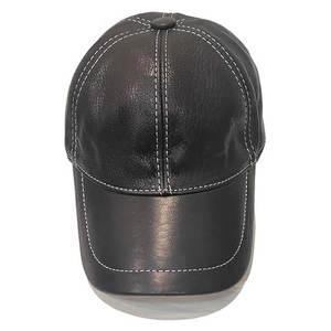 Gorro de Béisbol de Cuero Genuino de 5 Paneles Bordado Personalizado, Ajustable, Transpirable, para Hombre, Moda para Exteriores - Product Image 2