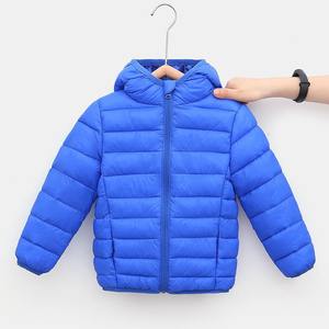 2025 <b>Kids</b> <b>Bubble</b> Coat Denim Puffer Jacket with Reversible Waterproof Warm Features Zipper Closure Hooded Collar Autumn Season - Product Image 1