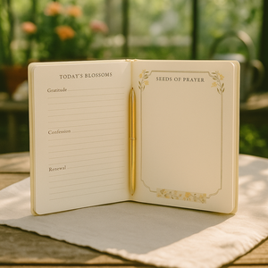 LABON Journal de prière botanique Laissez mes paroles prendre racine et fleurir Carnet de dévotion floral Journal d'écriture chrétienne - Product Image 3