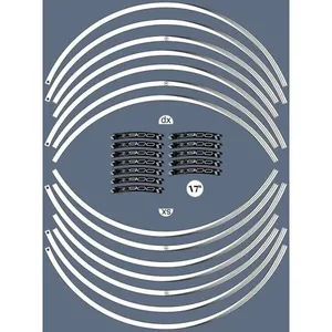 Kit Adesivi per Cerchioni Moto da 17 Pollici per Kawasaki Z900, Strisce Adesive Compatibili con Cerchioni Moto - Product Image 2
