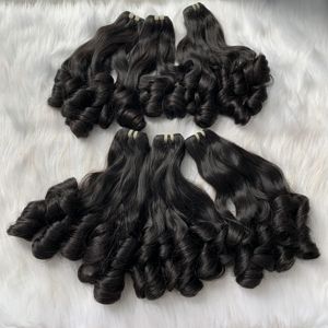 PRECIO DE FÁBRICA ONDULADO RIZADO NATURAL NEGRO 100% CUTÍCULA VIRGEN ALINEADA LISA SEDA DE EXTENSIONES DE CABELLO HUMANO DONANTE DE FÁBRICA - Product Image 2