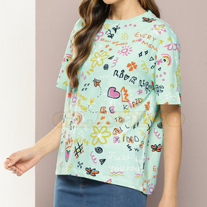 T-shirts décontractés pour femmes, couleur unie, sublimation, vêtements d'été, fabriqués au Pakistan. - Product Image 2