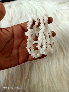 Natural White Agate Chips <b>Bracelet</b> Crystal Stone Beaded Stretch <b>Bracelet</b> <b>Healing</b> Gemstone Jewelry for Men Women - Product Image 5