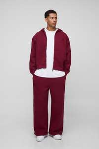 Breathable New Baggy <b>Cropped</b> Hoodie Heavy Weight Oversized Boxy Tracksuit <b>Pants</b> Sets 100% Cotton Jogging <b>Men</b> Tracksuits - Product Image 6