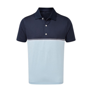 Polo de Golf para Hombre con Bloques de Color, de Secado Rápido, Transpirable, de Manga Corta, Estampado, de Poliéster, para Club - Product Image 4