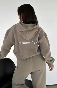 Gran oferta, sudadera personalizada para mujer, chándal deportivo informal con bolsillo, chándal para mujer - Product Image 5