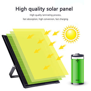 Projecteur solaire en aluminium étanche pour l'extérieur de la maison rurale, cour de jardin, 500W 600W 800W Super Big Battery - Product Image 2